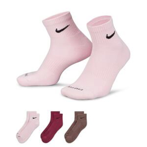 Nike Everyday Plus Cushioned Training Ankle Socks 3-Pack - Unisex - Ponožky Jordan - Vícebarevné - SX6890-961 - Velikost: XL