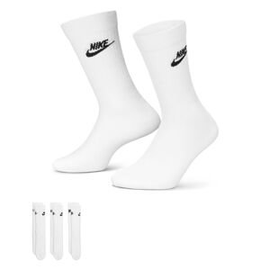 Nike Sportswear Everyday Essential Socks 3-Pack White - Unisex - Ponožky Nike - Bílé - DX5025-100 - Velikost: XL