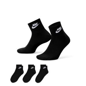 Nike Everyday Essential Socks 3-Pack Black - Unisex - Ponožky Nike - Černé - DX5074-010 - Velikost: S
