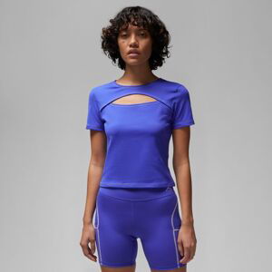 Jordan Sport Wmns Keyhole Top Lapis - Pánské - Triko Jordan - Fialové - DX0464-430 - Velikost: XS