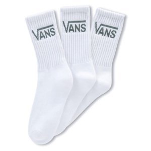 Vans WM Classic Crew Wmns Socks 3-Pack White - Dámské - Ponožky Vans - Bílé - VN0A49ZFY641 - Velikost: 36.5
