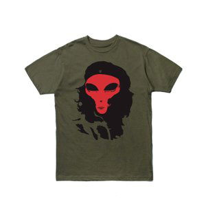 Pleasures Alien Tee Olive - Pánské - Triko Pleasures - Zelené - P22W057-OLIVE - Velikost: M