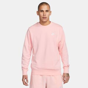 Nike Sportswear Club Crewneck Pink Bloom - Pánské - Mikina Nike - Růžové - BV2666-686 - Velikost: XL