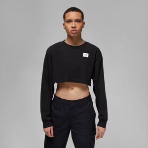 Jordan Wmns Long-Sleeve Crop Top Black - Dámské - Triko Jordan - Černé - FB7738-010 - Velikost: M