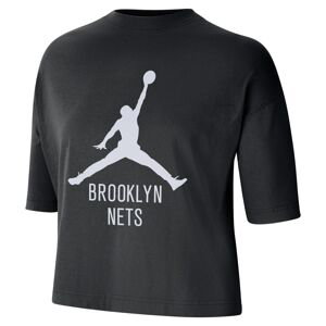 Jordan NBA Brooklyn Nets Essential Boxy Wmns Tee - Dámské - Triko Jordan - Černé - FD1821-010 - Velikost: L