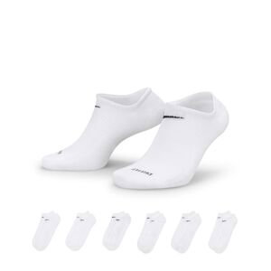 Nike Everyday Lightweight No-Show Socks 6-Pack White - Unisex - Ponožky Nike - Bílé - SX7679-100 - Velikost: XL