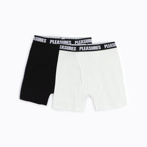 Pleasures Boxer Brief 2-Pack Black/White - Pánské - Spodní prádlo Pleasures - Vícebarevné - P21W063 - Velikost: S