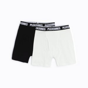 Pleasures Boxer Brief 2-Pack Black/White - Pánské - Spodní prádlo Pleasures - Vícebarevné - P21W063 - Velikost: M