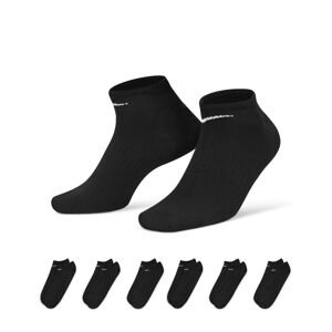 Nike Everyday Lightweight No-Show 6-Pack Socks Black - Unisex - Ponožky Nike - Černé - SX7679-010 - Velikost: S
