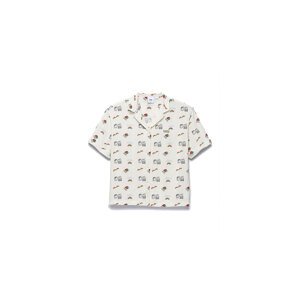 Vans Anaheim Sidewall Buttondown Top - Dámské - Triko Vans - Bílé - VN00039P3KS - Velikost: L