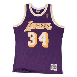 Mitchell & Ness NBA Shaquille O'Neal LA Lakers Swingman Road Jersey - Pánské - Dres Mitchell & Ness - Fialové - SMJYGS18178-LALPURP96SON - Velikost: S