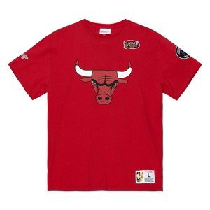 Mitchell & Ness NBA Chicago Bulls Team Origins S/S Tee - Pánské - Triko Mitchell & Ness - Červené - TCRW4852-CBUYYPPPSCAR - Velikost: M