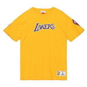 Mitchell & Ness NBA LA Lakers Team Origins S/S Tee - Pánské - Triko Mitchell & Ness - Žluté - TCRW4852-LALYYPPPGOLD - Velikost: 2XL