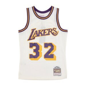 Mitchell & Ness NBA La Lakers Magic Johnson Off White Team Color Swingman Jersey - Pánské - Dres Mitchell & Ness - Bílé - TFSM5052-LAL84EJHOFWH - Veli