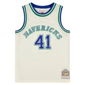 Mitchell & Ness NBA Dallas Mavericks Dirk Nowitzki 1998 Off White Team Color Swingman Jersey - Pánské - Dres Mitchell & Ness - Bílé - TFSM5052-DMA98DN
