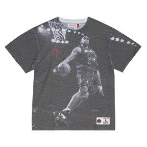 Mitchell & Ness NBA Vince Carter Above The Rim Sublimated S/S Tee - Pánské - Triko Mitchell & Ness - Šedé - TCRW3401-TRAYYVCAWHIT - Velikost: XL