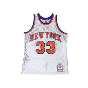 Mitchell & Ness NBA New York Knicks Patrick Ewing 75th Anniversary Platinum Collection Swingman Jersey - Pánské - Dres Mitchell & Ness - Bílé - SMJY47
