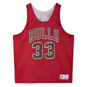 Mitchell & Ness NBA Chicago Bulls Scottie Pippen Reversible Mesh Tank - Pánské - Dres Mitchell & Ness - Červené - TMTK3208-CBUYYSPISCAR - Velikost: XL