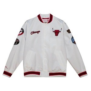 Mitchell & Ness NBA Chicago Bulls Hometown Lw Satin Jacket - Pánské - Bunda Mitchell & Ness - Bílé - OJBF4986-CBUYYPPPWHIT - Velikost: M