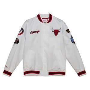 Mitchell & Ness NBA Chicago Bulls Hometown Lw Satin Jacket - Pánské - Bunda Mitchell & Ness - Bílé - OJBF4986-CBUYYPPPWHIT - Velikost: XL