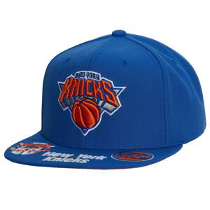 Mitchell & Ness NBA New York Knicks Front Face Snapback - Unisex - Kšiltovka Mitchell & Ness - Modré - 6HSSMM21129-NYKBLUE - Velikost: UNI