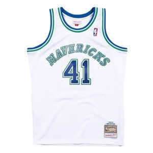 Mitchell & Ness NBA Dallas Mavericks Drik Nowitzki Swingman Jersey - Pánské - Dres Mitchell & Ness - Bílé - SMJYCP19210-DMAWHIT98DNO - Velikost: M