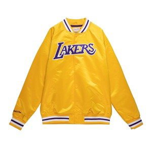 Mitchell & Ness NBA Los Angeles Lakers Lightweight Satin Jacket Gold - Pánské - Bunda Mitchell & Ness - Žluté - STJKMG18013-LALGOLD - Velikost: XL