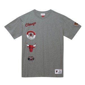 Mitchell & Ness NBA Chicago Bulls Hometown S/S Tee - Pánské - Triko Mitchell & Ness - Šedé - TCRW4989-CBUYYPPPGYHT - Velikost: 2XL