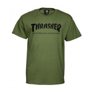 Thrasher Skate Mag Short Sleeve Tee Army Green - Pánské - Triko Thrasher - Zelené - 110101-GRN - Velikost: L