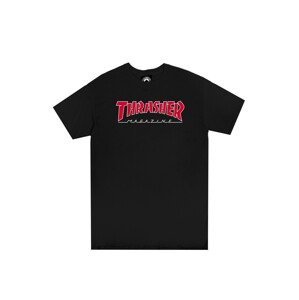 Thrasher Skate Mag Outlined Logo Short Sleeve Tee - Pánské - Triko Thrasher - Černé - 110298 - Velikost: M