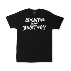 Thrasher Skate Mag Skate & Destroy Short Sleeve Tee Black - Pánské - Triko Thrasher - Černé - 110103-BLCK - Velikost: M
