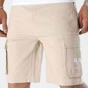 Karl Kani Small Signature Washed Cargo Shorts Taupe - Pánské - Kraťasy Karl Kani - Hnědé - 6013496 - Velikost: S