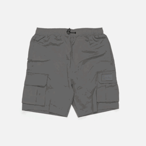 Karl Kani Rubber Signature Cargo Shorts Anthracite - Pánské - Kraťasy Karl Kani - Šedé - 6013396 - Velikost: M