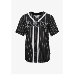 Karl Kani Woven Signature Old English Baseball Women Shirt Black/White - Dámské - Košile Karl Kani - Černé - 6133124 - Velikost: XS