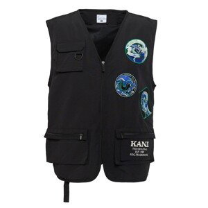 Karl Kani Retro Patched Utility Vest Black - Pánské - Vesta Karl Kani - Černé - 6082118 - Velikost: M
