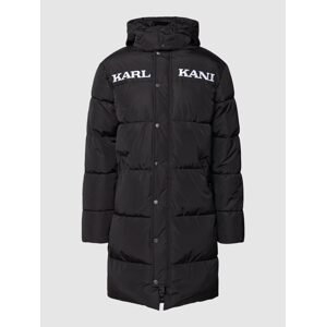 Karl Kani Retro Hooded Long Puffer Jacket Black - Pánské - Bunda Karl Kani - Černé - 6076827 - Velikost: XL