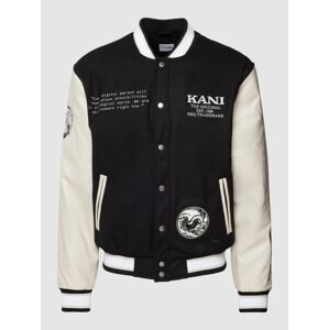 Karl Kani Retro Block College Jacket Black - Pánské - Bunda Karl Kani - Černé - 6085203 - Velikost: S