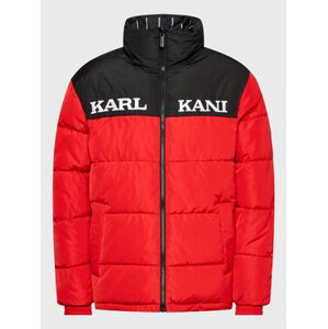 Karl Kani Retro Block Reversible Puffer Jacket Red/Black/White - Pánské - Bunda Karl Kani - Červené - 6076823 - Velikost: S