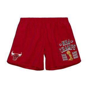 Mitchell & Ness NBA Chicago Bulls Team Heritage Woven Shorts - Pánské - Kraťasy Mitchell & Ness - Červené - PSHR5404-CBUYYPPPSCAR - Velikost: 2XL