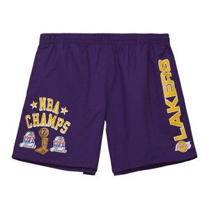 Mitchell & Ness NBA LA Lakers Team Heritage Woven Shorts - Pánské - Kraťasy Mitchell & Ness - Fialové - PSHR5404-LALYYPPPPURP - Velikost: M