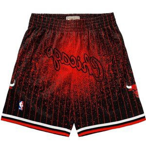 Mitchell & Ness NBA Chicago Bulls Re-Take Gradient Swingman Shorts - Pánské - Kraťasy Mitchell & Ness - Černé - SMSH4897-CBU95PPPBKRD - Velikost: M