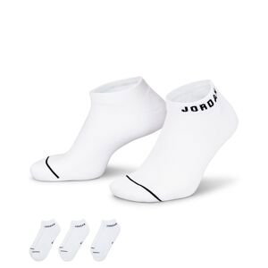 Jordan Everyday No-Show 3-Pack Socks White - Unisex - Ponožky Jordan - Bílé - DX9656-100 - Velikost: M
