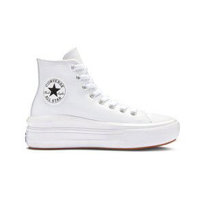 Converse Chuck Taylor All Star Move Platform Leather - Dámské - Tenisky Converse - Bílé - A04295C - Velikost: 39.5