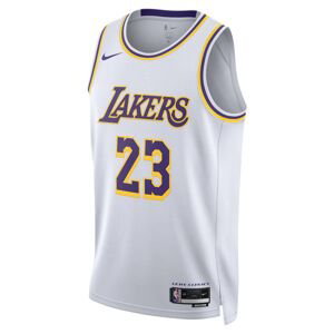 Nike Dri-FIT LeBron James Los Angeles Lakers Association Edition 2022/23 Swingman Jersey White - Pánské - Dres Nike - Bílé - DN2081-103 - Velikost: M