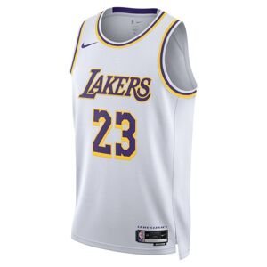 Nike Dri-FIT LeBron James Los Angeles Lakers Association Edition 2022/23 Swingman Jersey White - Pánské - Dres Nike - Bílé - DN2081-103 - Velikost: L