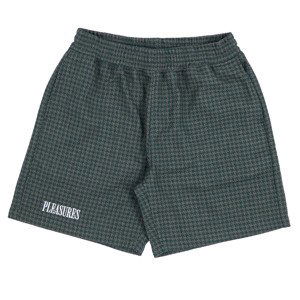 Pleasures Intercept Houndstooth Shorts Forest Green - Pánské - Kraťasy Pleasures - Zelené - P23F007-FOREST GREEN - Velikost: M