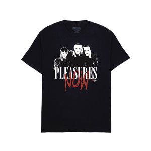 Pleasures Masks T-Shirt Black - Pánské - Triko Pleasures - Černé - P23F052-BLACK - Velikost: L