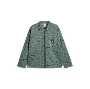 Puma x RIPNDIP AOP Twill Shirt Green - Pánské - Mikina Puma - Zelené - 622198-44 - Velikost: M