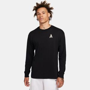 Nike Ja Max90 Long-Sleeve Basketball Tee Black - Pánské - Triko Nike - Černé - FN0807-010 - Velikost: M-T