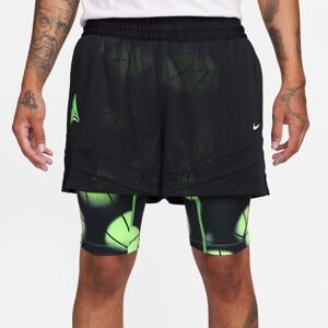 Nike Dri-FIT Ja 2-in-1 4" Basketball Shorts Black - Pánské - Kraťasy Nike - Černé - FQ1022-010 - Velikost: L-T